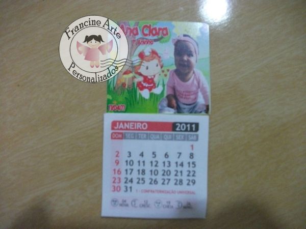 Mini Calendário Tema Moranguinho