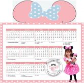 Calendário Imantado Tema Minie Rosa