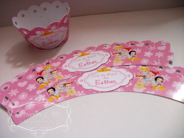 Wrapper p/ Cupcake tema Princesas Baby (Mini)