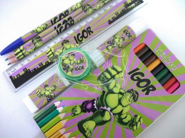 Kit Escolar Hulk